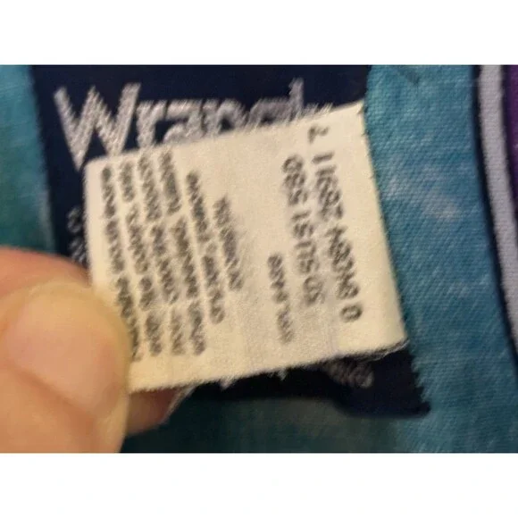 Vintage Wrangler Shirt Button Up Tepee Arrowhead Western Size 15 - 33 Long Sleev - Picture 5 of 6
